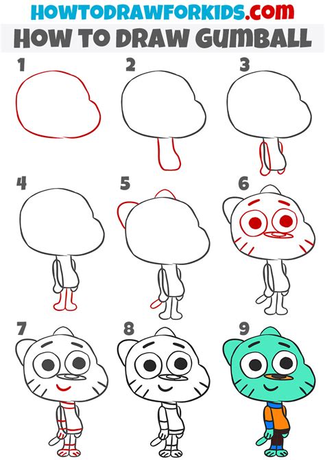 how to draw gumball characters|How To Draw Gumball 